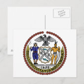 New York City Seal Briefkaart (Voorkant / Achterkant)