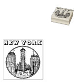 New York City Sibley Triangle Building Rubber Stam Rubberstempel (Gestempeld)