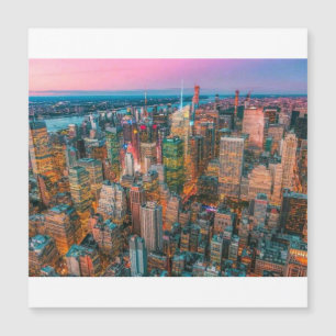 New York City Silhouet bij Zonsondergang NYC Sch