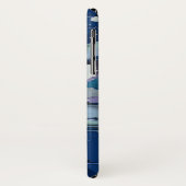 New York City Silhouet | Blauw 3D Case-Mate iPhone Case (Achterkant/links)