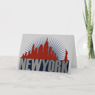 New York City Silhouet Kaart