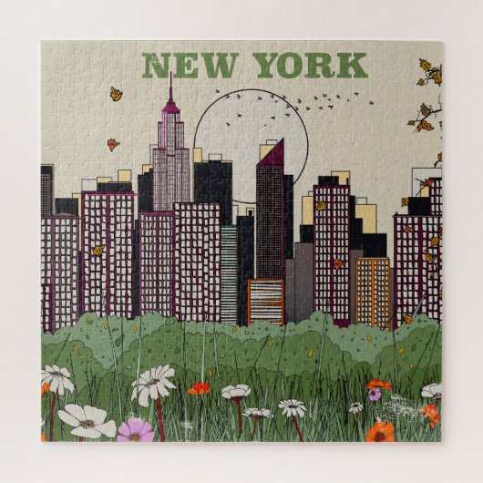 New York City Silhouet Legpuzzel (Verticaal)