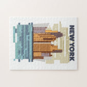 New York City Silhouet Legpuzzel (Horizontaal)
