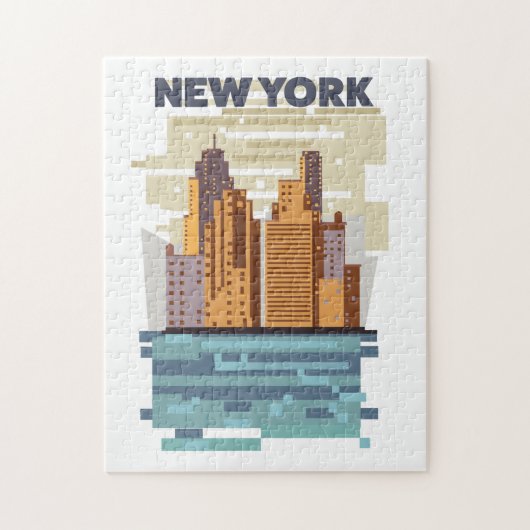 New York City Silhouet Legpuzzel (Verticaal)