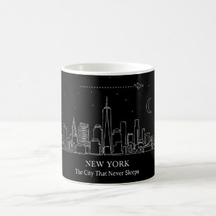 New York City Silhouet Minimalistisch "De Stad Die Magische Mok