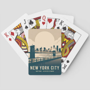 New York City Silhouet Minimalistische Kunst Vinta Pokerkaarten