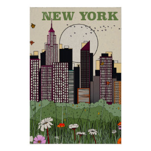 New York City Silhouet Perfect Poster