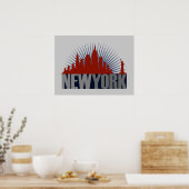 New York City Silhouet Poster (Keuken)