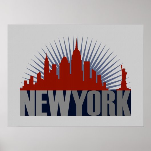 New York City Silhouet Poster (Voorkant)