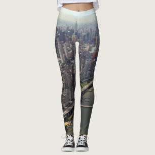 New York City Silhouet Rivier Manhattan NYC Stedel Leggings
