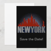 New York City Silhouet Save The Date (Voorkant / Achterkant)