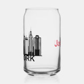 New York City silhouette Blikvorm Glas (Links)