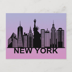 New York City silhouette Briefkaart