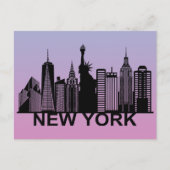 New York City silhouette Briefkaart (Voorkant)