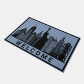 New York City silhouette Deurmat (Schuin)