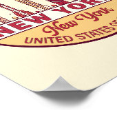 New York City Silhouette Embleem Poster (Hoek)