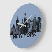 New York City silhouette Grote Klok (Hoek)