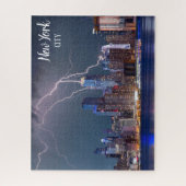 New York City Silhouette Legpuzzel Bliksem (Verticaal)