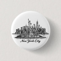 New York City Silhouette Lijn Kunst Illustratie