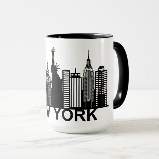 New York City silhouette Mok (Voorkant rechts)