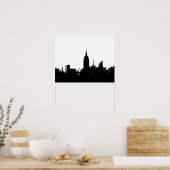 New York City Silhouette Pop Art Poster (Keuken)