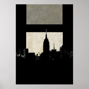 New York City Silhouette Pop Kunst Poster