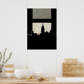 New York City Silhouette Pop Kunst Poster (Keuken)