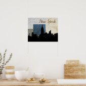 New York City Silhouette Pop Kunst Poster (Keuken)