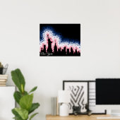 New York City Silhouette Poster (Thuiskantoor)