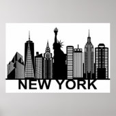 New York City silhouette Poster (Voorkant)