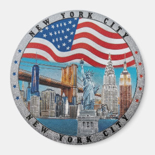 New York City Silhouette Souvenir Magneet