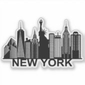 New York City silhouette Sticker (Voorkant)