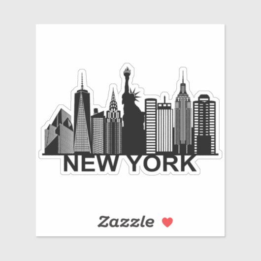 New York City silhouette Sticker (Vel)