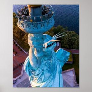 New York City Silhouette, Toorts van het Vrijheids Poster