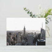 New York City Silhouette Uitnodiging (Staand voorkant)