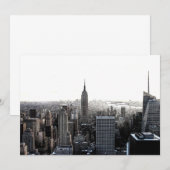 New York City Silhouette Uitnodiging (Voorkant / Achterkant)