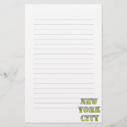 New York City Silver Gold Glitters Briefpapier (Voorkant)