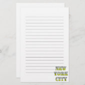 New York City Silver Gold Glitters Briefpapier (Voorkant / Achterkant)