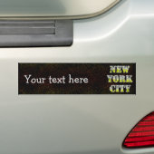 New York City Silver Gold Glitters Bumpersticker (Op auto)