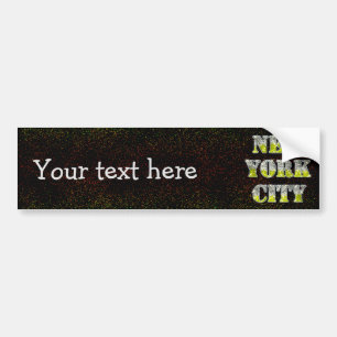 New York City Silver Gold Glitters Bumpersticker
