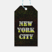 New York City Silver Gold Glitters Cadeaulabel (Voorkant)
