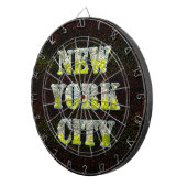 New York City Silver Gold Glitters Dartbord (Voorkant Rechts)
