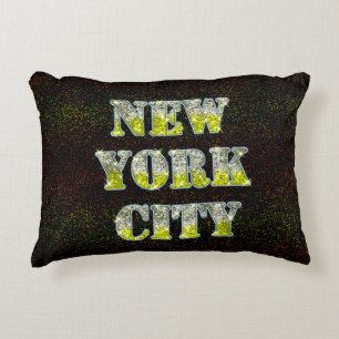 New York City Silver Gold Glitters Decoratief Kussen