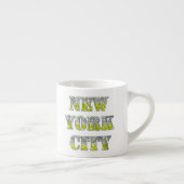 New York City Silver Gold Glitters Espresso Kop (Rechts)