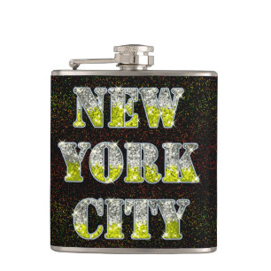 New York City Silver Gold Glitters Heupfles
