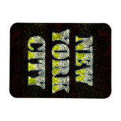 New York City Silver Gold Glitters Magneet (Horizontaal)