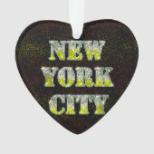 New York City Silver Gold Glitters Ornament (voorkant)