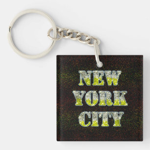 New York City Silver Gold Glitters Sleutelhanger