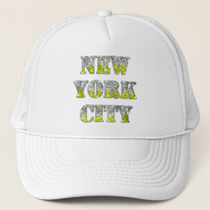New York City Silver Gold Glitters Trucker Pet