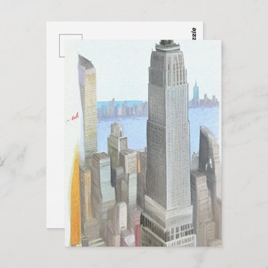 New York City Sketch Art Card Briefkaart (Voorkant / Achterkant)